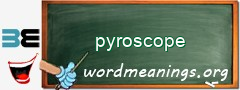 WordMeaning blackboard for pyroscope